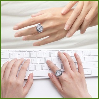 Phụ kiện đeo tay nhẫn kết hợp đồng hồ mini Nhẫn Mặt Đồng Hồ Thạch Anh،Phụ kiện thời trang hàng ngày