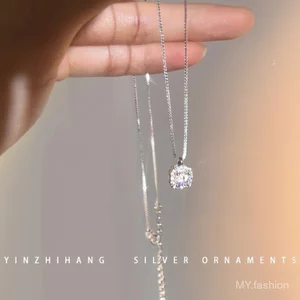 Vòng cổ zircon hình khối thời trang cho bé gái