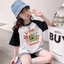 Trẻ Em Raglan Tay Áo Colorblock Casual Loose Top Thoáng Khí Hàng Ngày Trường Học Mặc Ngoài Trời