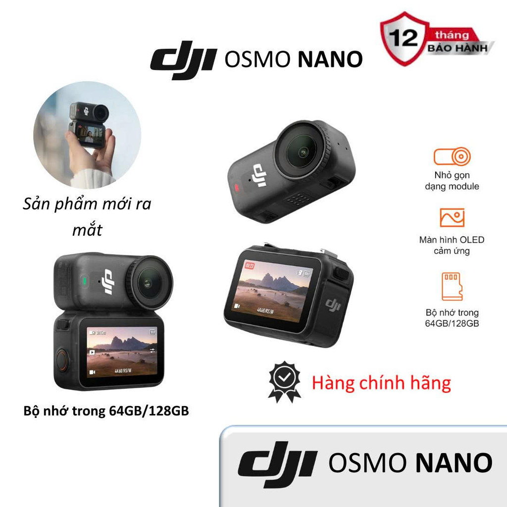 (hỏa tốc) DJI Osmo Nano 64GB/128GB - Camera hành động siêu nhỏ gọn - Hàng Chính Hãng