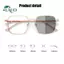 Kính mát Springevenstar đổi màu photochromic, khung trong suốt hình vuông, chống ánh sáng xanh và tia UV, phù hợp nam nữ