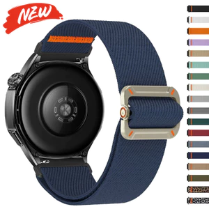 Dây đeo Nylon 20mm 22mm cho Huawei Watch 5 GT5 / GT4 GT6 / 5Pro 46mm dây đeo đồng hồ mềm thể thao cho Samsung Galaxy Watch 7 6 5 4 40mm 44mm vòng tay