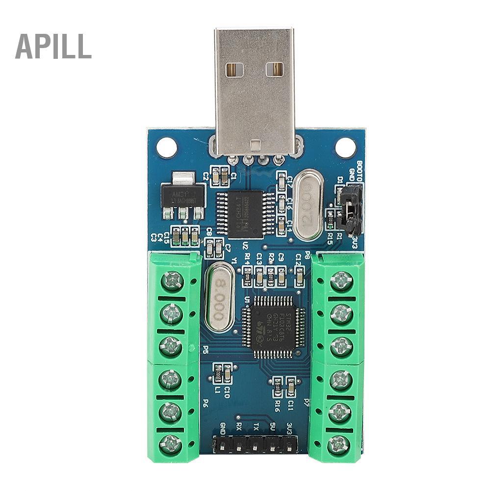 apill Giao diện mô-đun ADC thu thập dữ liệu USB mini Giao diện 10 kênh 12Bit STM32