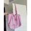 ÁO | Túi đeo vai gai dầu bằng tre tự chế Butterfly Pink Series Hàn Quốc Girly Feel Túi Tote dung tích lớn