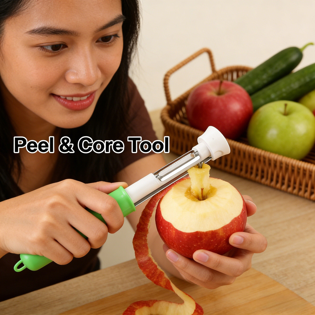 Dụng cụ gọt vỏ trái cây đa chức năng bằng thép không gỉ Corer Máy tẩy lõi Apple