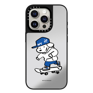 CASENEAL Skateboarding Dog Vỏ điện thoại gương chất lượng cao Thích hợp cho iPhone 17ProMax 17pro 17 air 16promax 16 15promax 15 14promax 13 13promax Ốp lưng cứng chống rơi thời trang