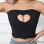 Áo ống trước không tay thiết kế bandeau màu trơn dành cho nữ
