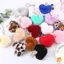 Móc khóa lông trái tim mềm mại dễ thương thời trang Mặt dây chuyền in hình da báo sang trọng Túi Kawaii Đồ chơi nhồi bông quyến rũ ô tô Quà tặng ngày lễ tình nhân mới