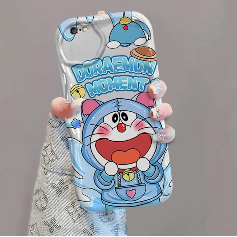 Ốp Silicon Hoạt Hình Cho iPhone 6 6S 6 Plus 6S Plus 7 8 Plus SE 2020 Vỏ Điện Thoại Mềm 3D Doremon Chống Sốc Ốp Lưng