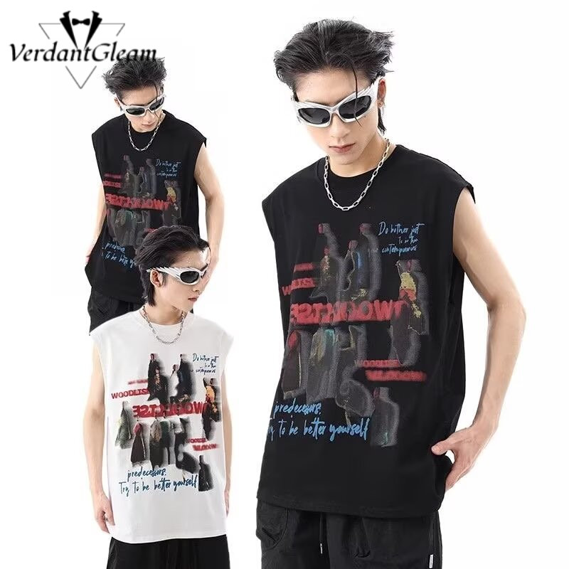 Áo thun nam VG in hình dáng rộng thời trang