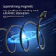 Cáp sạc nhanh 100W USB / Type C Từ tính lưu trữ tự động Dây sạc điện thoại Dây dữ liệu bện Nylon độ bền cao cho ios / Android