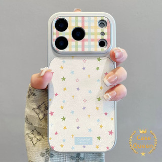 Ốp lưng hình ngôi sao nhỏ đầy màu sắc thời trang Tương thích cho IPhone XR 17 16 13 15 12 14 11 Pro Max Air 15 16 14 Plus 16 14 17 12 13 Pro Ốp họa tiết da sáng tạo sang trọng