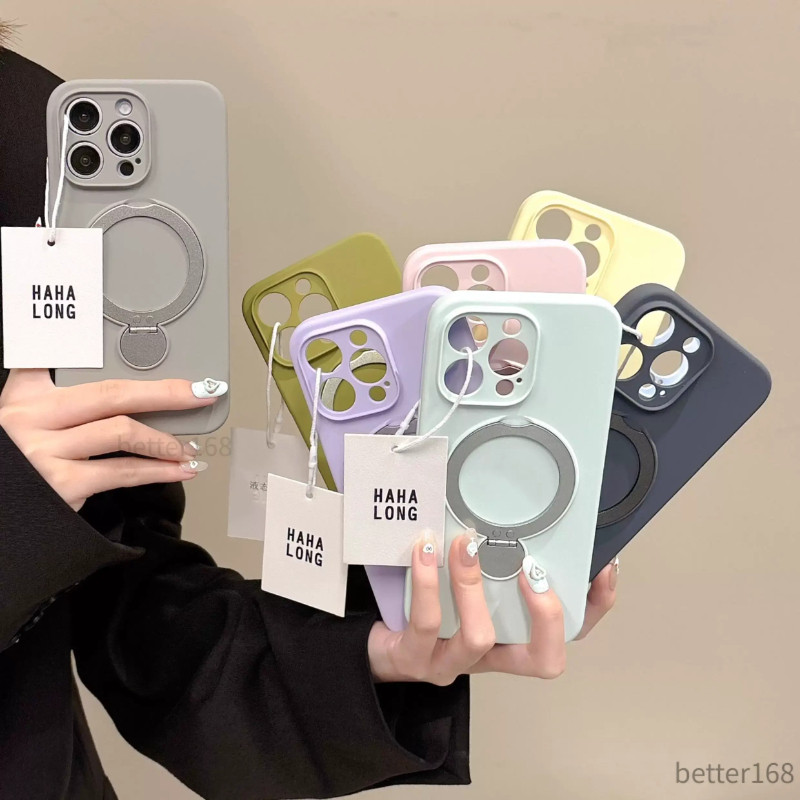 Xoay Giá Đỡ Từ Tính Silicon Lỏng Mềm Ốp lưng IPhone 13/14/15/16/17 Pro Max 15pro Sạc Không Dây Mềm Chống Sốc Ốp Lưng