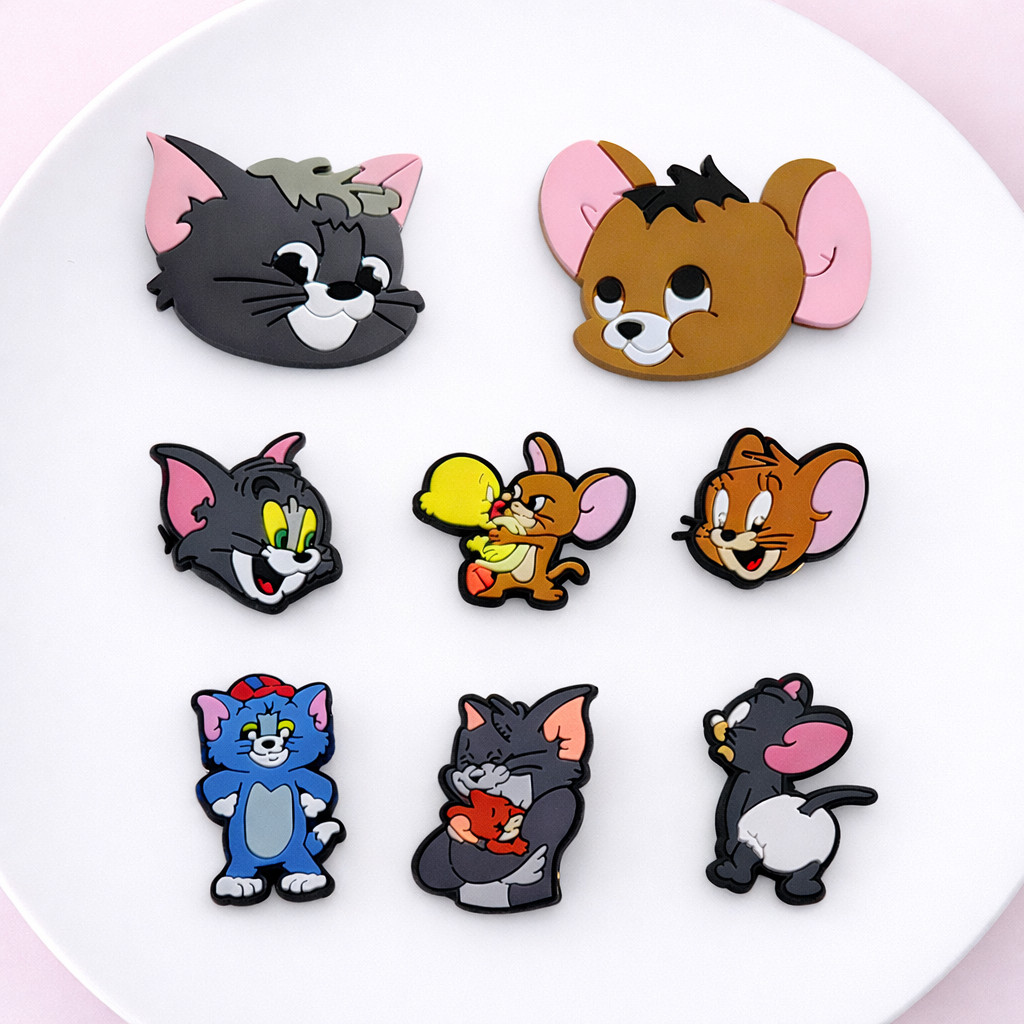 Set Charm Tom & Jerry Cute Kawaii Biểu Cảm Đáng Yêu Trang Trí Dép Xinh Hoạt Hình Ngộ Nghĩnh