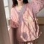Bộ Đồ Ngủ Nữ Thu Đông San Hô Lông Cừu Hoạt Hình Phiên Bản Hàn Quốc Rời Lông Cừu Dày Flannel Jacquard Lông Cừu Mùa Đông