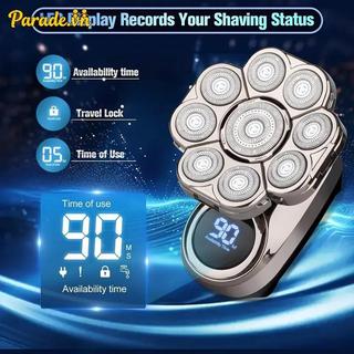 Máy cạo râu 9D đầu hói cho nam, sạc lại, IPX7 chống nước, màn hình LED, đầu dao quay, nam