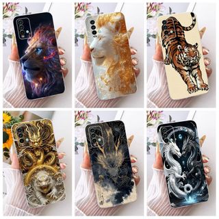 Vỏ Mát Cho Xiaomi Redmi 9 Power / Redmi 9T J19S Cover Hoạt Hình Sư Tử Hổ Rồng Silicon Mềm Trong Suốt TPU Bảo Vệ Túi
