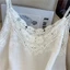 YRBWD Thêu Camisole, Vải Lanh Cotton Thiết Kế Cổ Chữ V Dây Đeo Spaghetti, Đa Năng Rỗng Móc Hoa Retro Bohemian Hoa Thêu Áo Cho Nữ