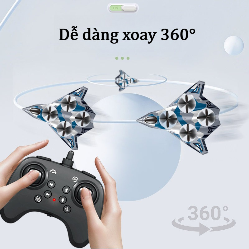 Máy Bay RC Nhào Lộn 360 độ – Cân Bằng ổn định, Chống Va đập, Dễ điều Khiển, đồ Chơi Bay An Toàn Cho Bé Trai
