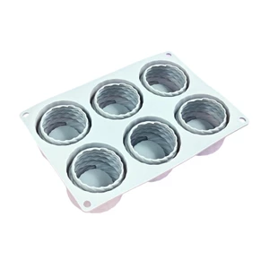 Cc Lớp Dây Silicon Giỏ Bánh Khuôn 6 Khoang Để Nướng Và