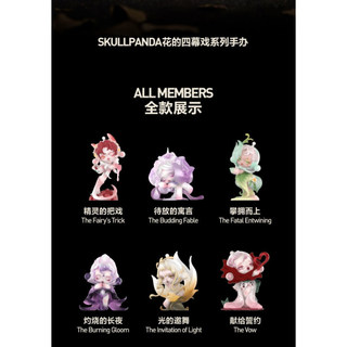 SKULLPANDA Cánh Hoa Trong Bốn Hành Động Hộp Mù Quà Tặng Đồ Chơi Nghệ Thuật