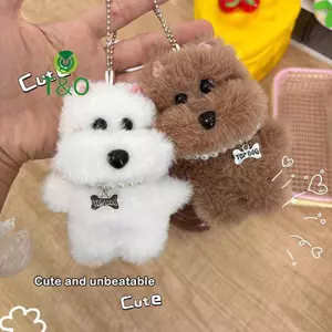 Kawaii West Highland Sang Trọng Móc Khóa Hoạt Hình Con Chó Con Nhồi Bông Búp Bê Móc Khóa Cặp Đôi Móc Khóa Túi Đáng Yêu Mặt Dây Chuyền Quà Tặng [Mới]