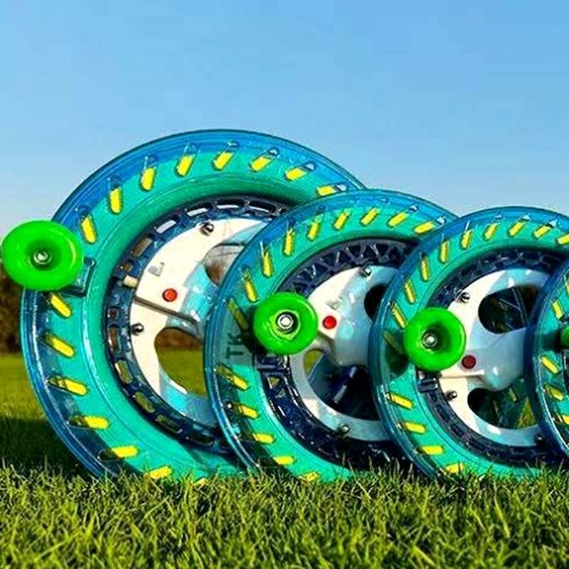 ZK Diều Cuộn Cuộn 200 / 300 / 400M Bánh Xe Lửa Dây Tay Cầm Ngoài Trời Xanh Bay Dụng Cụ VN