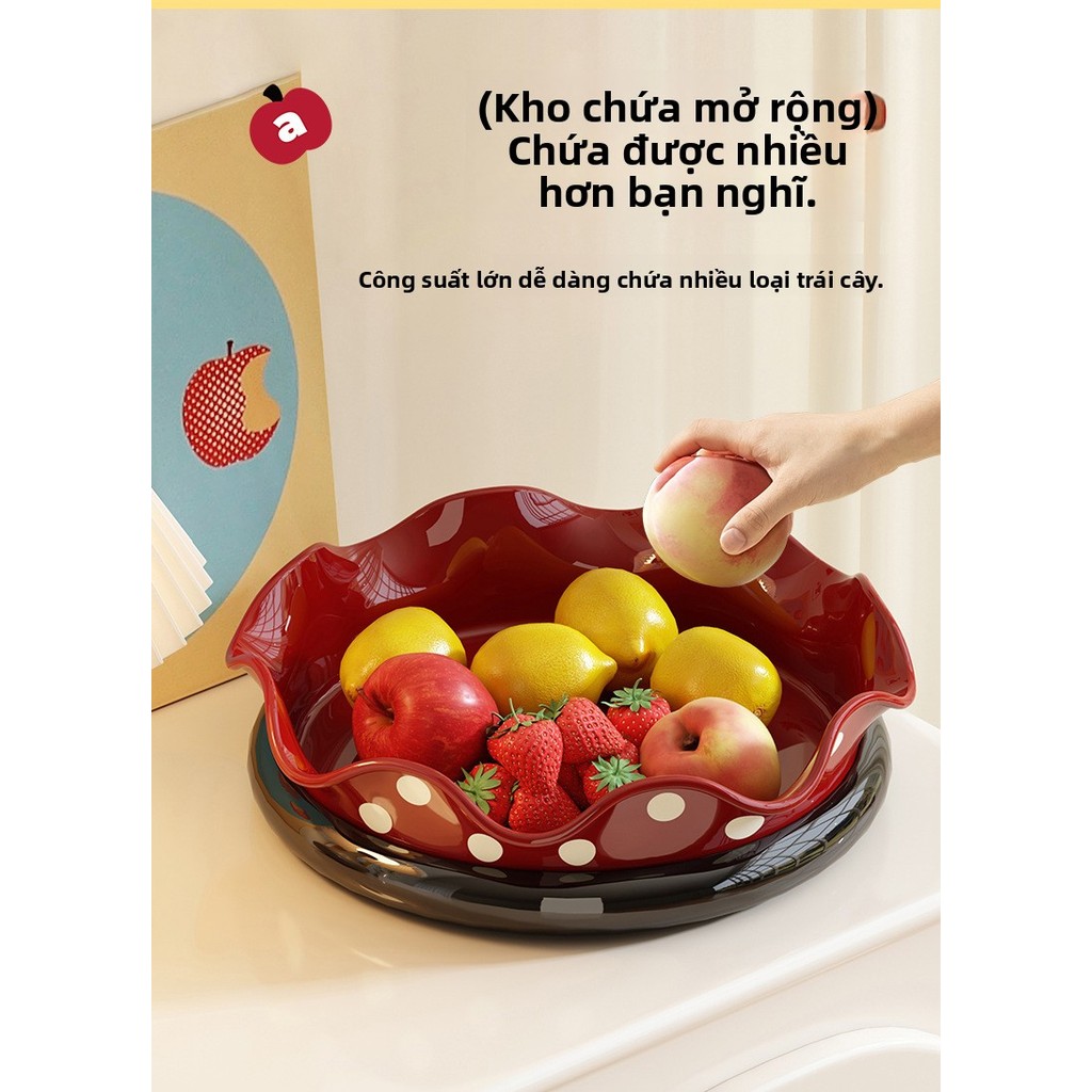 Khay Trái Cây Xoay 360 Độ-Phòng Sống Trái Cây Cao Cấp, Kẹo, Khay Trái Cây Khô-Thiết Kế Độc Đáo