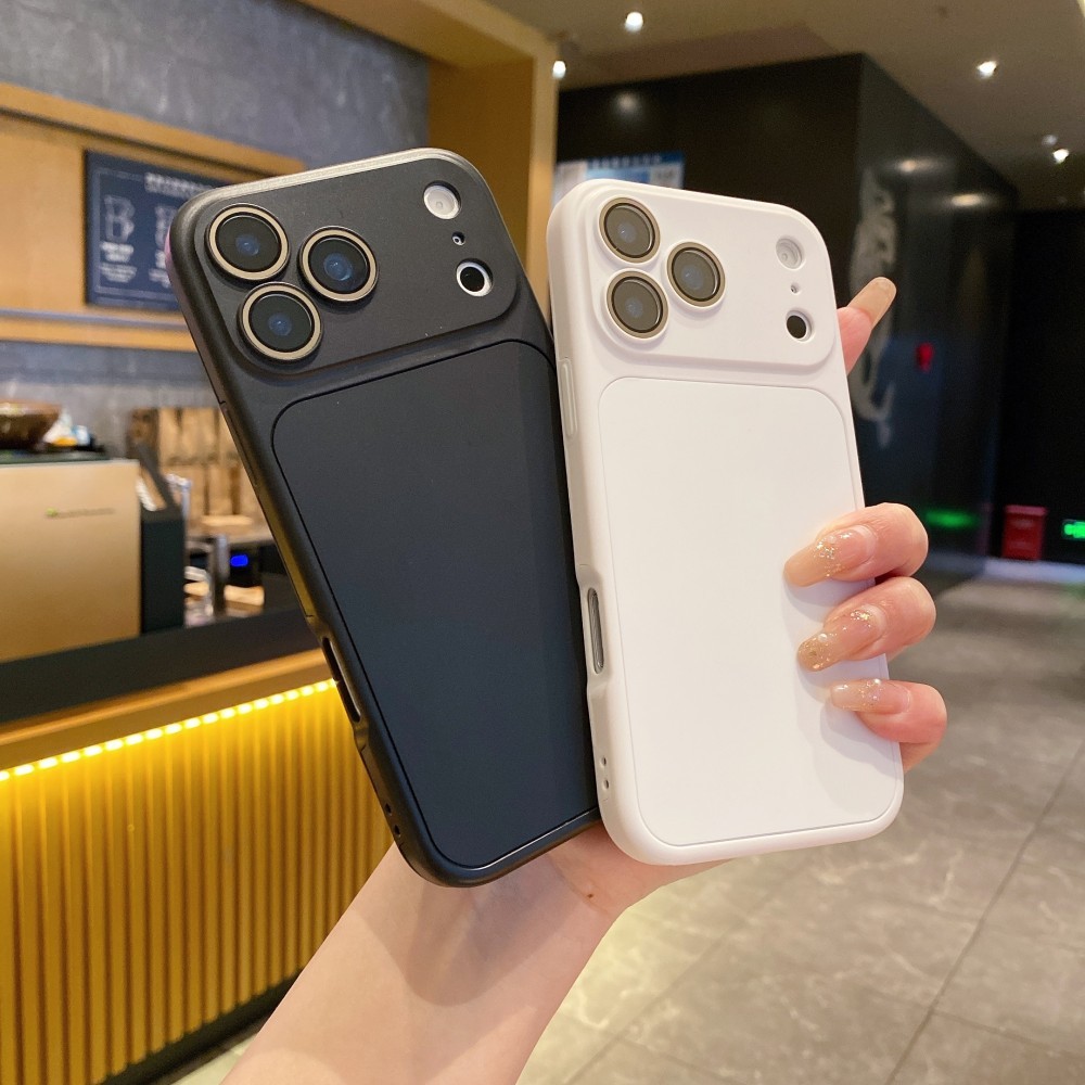 Ốp điện thoại bảo vệ ống kính lỗ mịn cho IPhone 17 16 15 14 13 12 Pro Max 17 Air 11 Chống trượt chống rơi Chống vân tay Vỏ điện thoại thời trang đơn giản