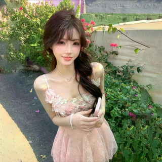 Đầm xuân thu phong cách mới, ren ngọt ngào ôm eo, dáng sling gợi cảm