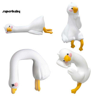 (Superbaby) Tượng vịt hoạt hình dễ thương Trang trí vịt cho màn hình máy tính Hình vịt Mini bằng nhựa 3d Hình vịt hoạt hình dễ thương Trang trí để trang trí màn hình Tv máy tính ô tô - dành cho bạn bè