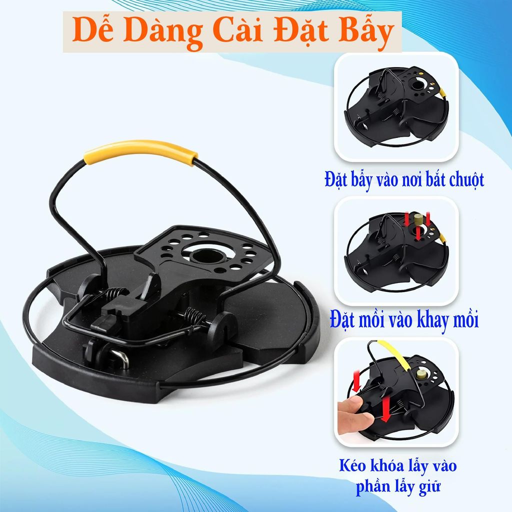 [Hộp 2 Chiếc] Bẫy Chuột Tự Động Hình Tròn, Bẫy Chuột Thông Minh Dùng Trong Nhà Và Ngoài Trời Siệu Nhạy