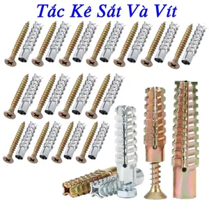 Combo 50 Tắc Kê Sắt+ 50 Vít Chịu Lực Bằng Kim Loại Chịu Lực Cao, Tạo Sự Vững Chắc Khi Treo