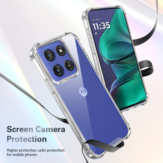 Dành Cho Motorola Moto Edge 60 Stylus 5G / G Stylus 5G 2025 Ốp điện thoại Pha Lê Trong Suốt Cứng Chống Sốc 4 Chiếc Vỏ Mỏng