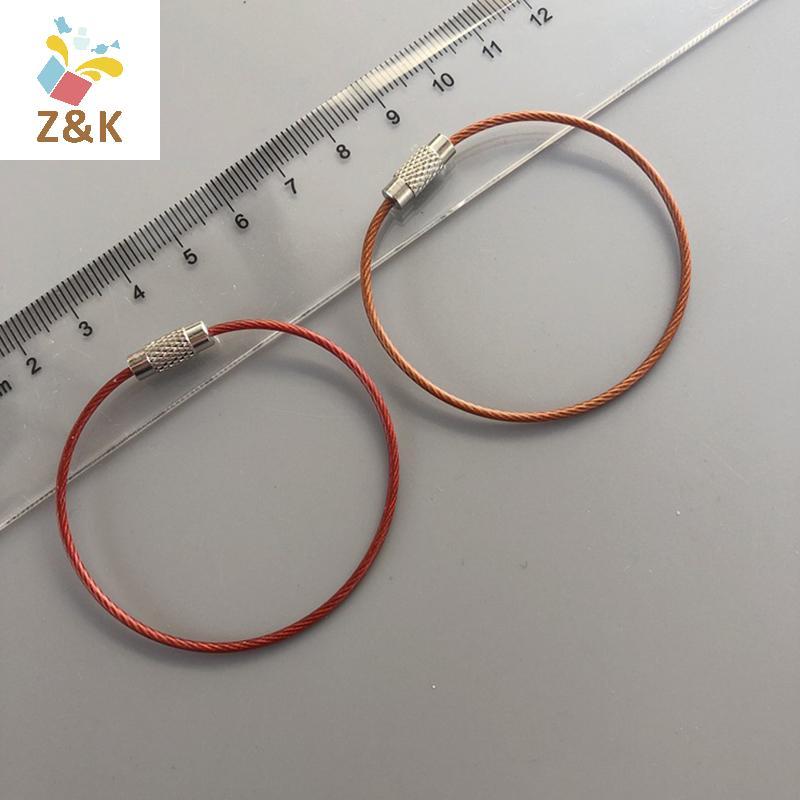 ZK 10 Chiếc Móc Khóa Thép Không Gỉ Carabiner Móc Khóa Dụng Cụ Ngoài Trời Dây Móc Khóa VN