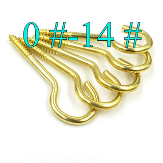 Vít tự khai thác mạ đồng (đóng / mở) vít mắt cừu, móc mắt cừu dấu hỏi, móc đèn, móc mở rộng, ốc vít tự khai thác vòng treo 0 # -14 # [JYD-ZZ]