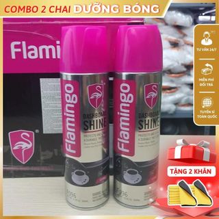Combo vệ sinh, dưỡng nội thất cho xe ô tô, xe tải Flamingo 650ml dạng bọt