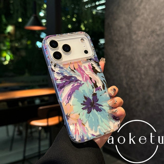 Ốp điện thoại trong suốt hoa laser sang trọng phù hợp cho iPhone 13, 14, 15, 16, 17 Pro Max, túi khí bao gồm tất cả, vỏ silicon chống rơi