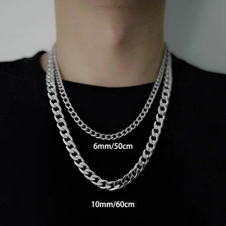 Dây chuyền thép Titan Cuba Hip-Hop, thép không gỉ, phù hợp thời trang cho bé trai và bé gái