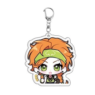 Anime Bun Valorant Acrylic Keychain Figures Vyse Clove Llaveros Cartoon Cosplay Key Chain Women Men Badge