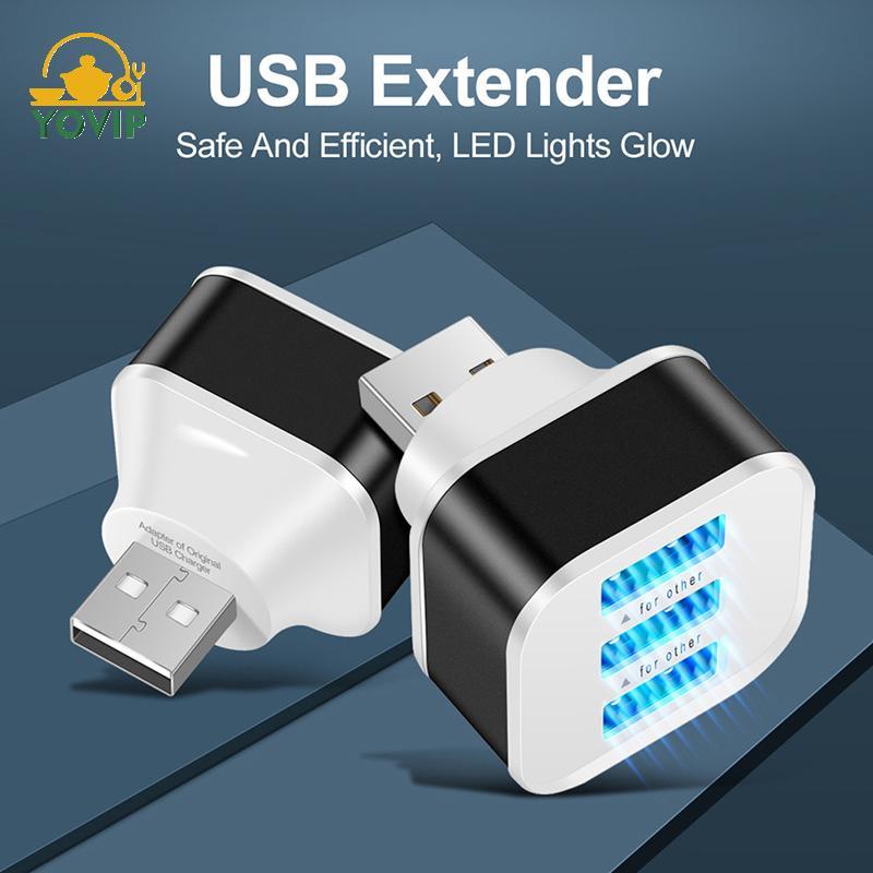 Bộ mở rộng sạc USB ô tô YOVIP 2.0 Bộ chia USB mở rộng 3 cổng có đèn báo cắm và chạy 3 trong 1 cho điện thoại thông minh Hub VN