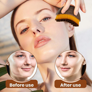 Bàn chải Massage mặt hình dạng hình quạt Dụng cụ chăm sóc da mặt lông mềm cho cổ mắt và hàm Làm đẹp hàng ngày Bàn chải làm săn chắc đường viền làm săn chắc thường ngày