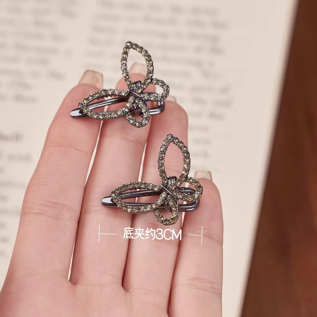 Kẹp Tóc Bướm Kim Cương Giả Tinh Tế Kẹp Tóc Mini 1 Cái