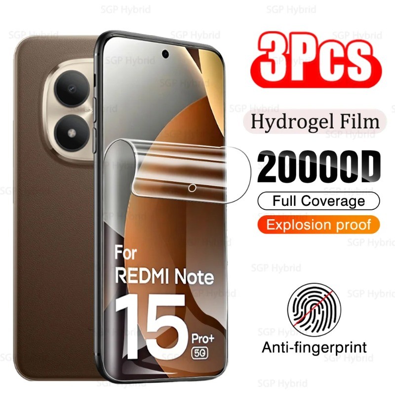 3 Bộ Phim Hydrogel Mềm HD Cho Redmi Note 15Pro 15Pro + Note15 Chống Gián Điệp Riêng Tư Chống Ánh Sáng Xanh Bảo Vệ Màn Hình Cho Redmi Note 15 Special Pro + Pro 5G 4G Matte Frosted Film