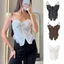 Áo hai dây ren DARON, Áo hai dây ren trong suốt mỏng vừa vặn, Áo Crop top không tay xương cá phong cách cô gái cay mùa xuân hè