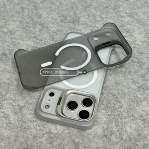Thích hợp cho Vỏ điện thoại Apple 17Promax Nhẹ Trần Kim loại Cảm giác 16Pro Giá đỡ ống kính 15 Vỏ cứng chống sốc mờ