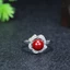Nhẫn hạt tròn dát cát vàng tím, phong cách dân tộc thời trang tinh tế