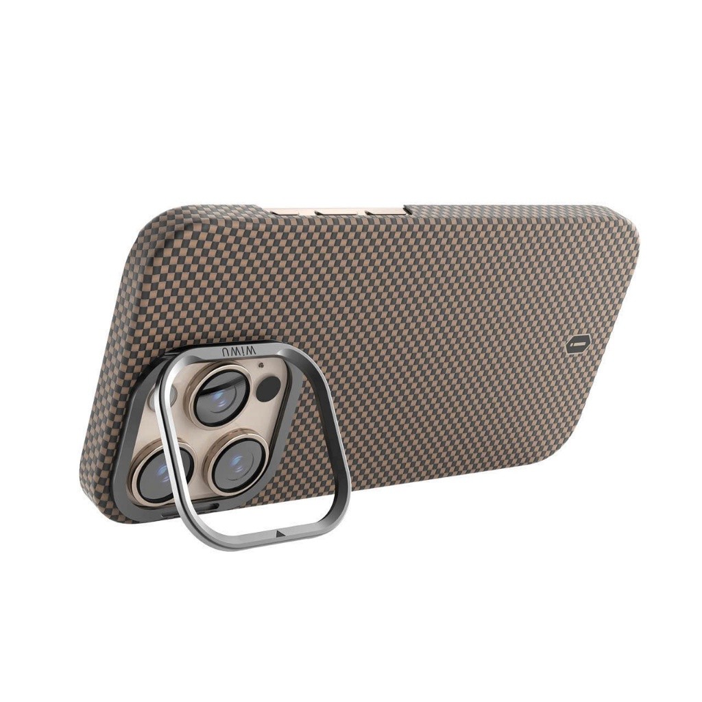 [Chính Hãng] Ốp Lưng WIWU Aramid Armor Kevlar Cho IP16/17 Series - Siêu Nhẹ, Chống Sốc, Nắp Camera Kiêm Kệ Đỡ Đa Năng