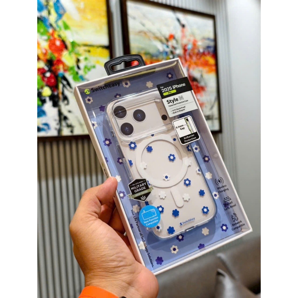 [Chính Hãng] Ốp Lưng Switcheasy Style M iPhone 17ProMax -Trong Suốt Họa Tiết 3D, Chống Sốc Chuẩn Quân Đội 3M, Có MagSafe