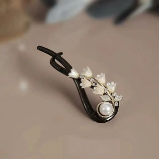 Kẹp tóc xoắn hình chữ u cổ điển họa tiết hoa lily, phù hợp trang điểm tóc hàng ngày